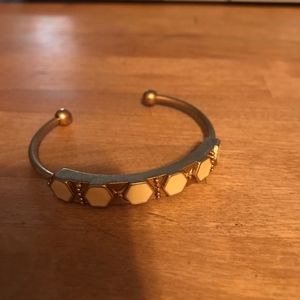 Madewell Gold Bracelet With Cream Enamel